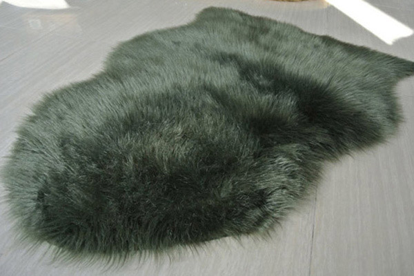 green fur carpet