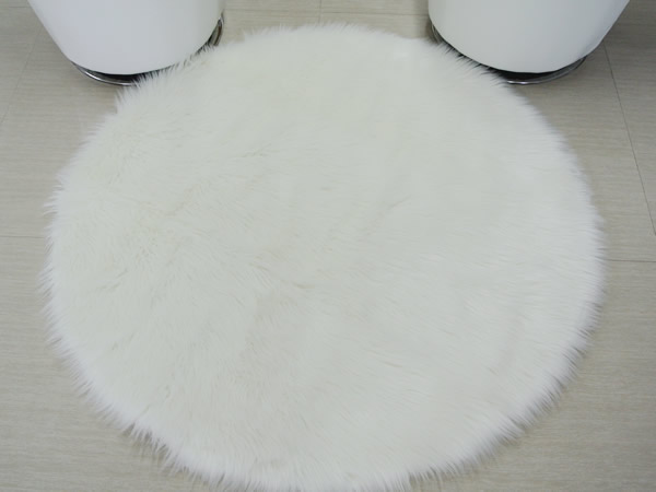 Faux Fur Rug Round