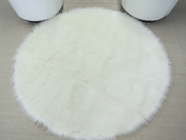 Faux Fur Rug Round