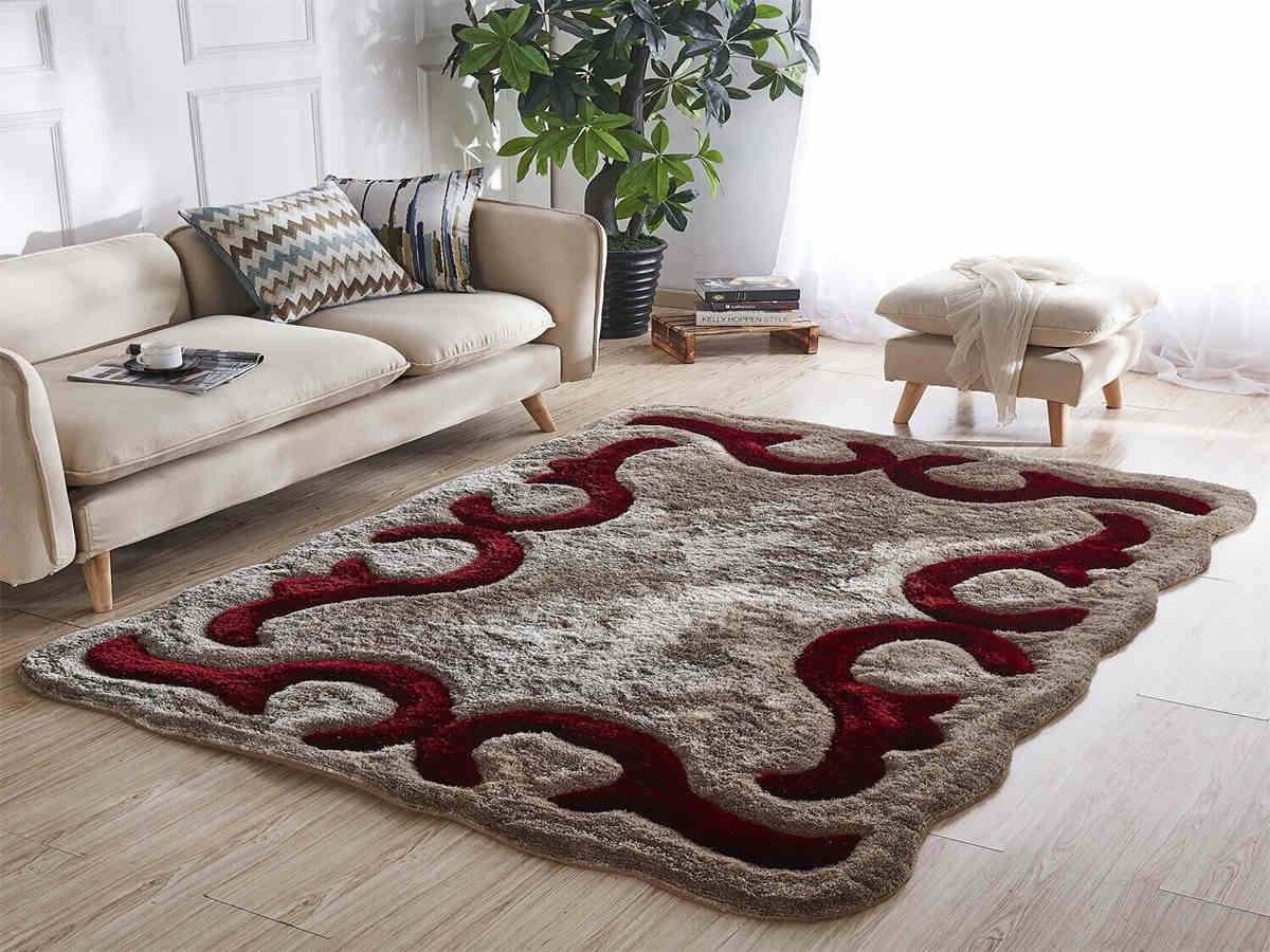 3D Shaggy Carpet Living Room