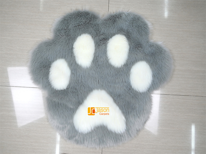 Cute Furry Cat Paw Area Rug