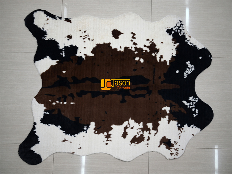 Custom Design Jacquard Animal Cowhide Area Rug