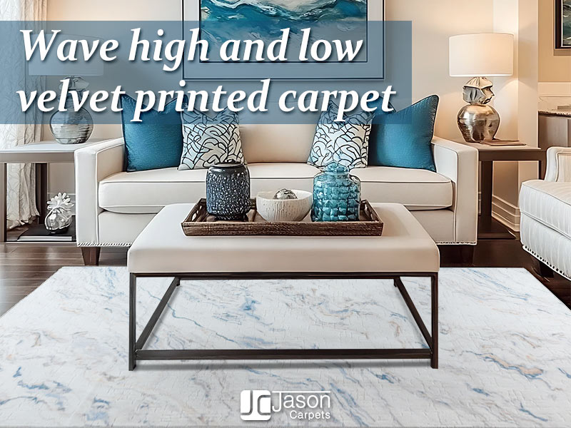 Wave High and Low Velvet Printed Carpet DL-YH2502