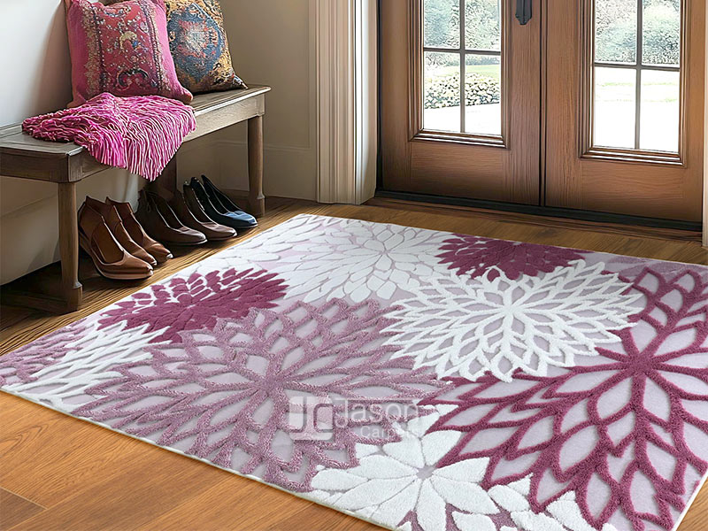  Shu Velvet Jacquard Carpet Pink