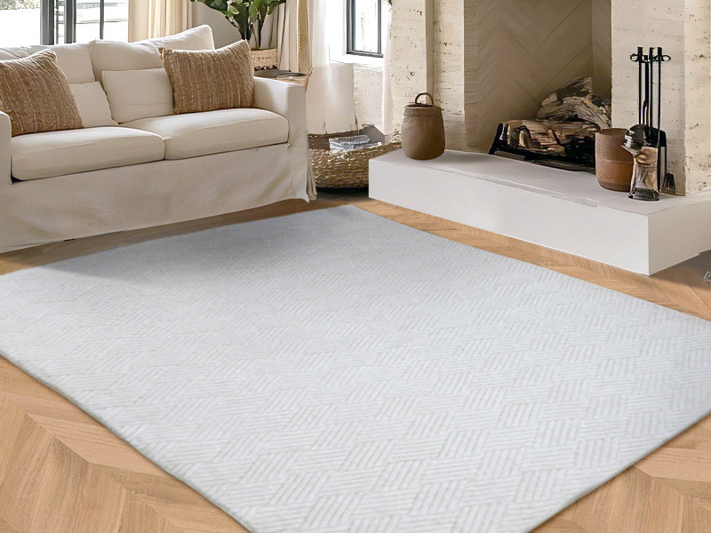 Faux Rabbit Fur Rug-Two Color Jacquard 