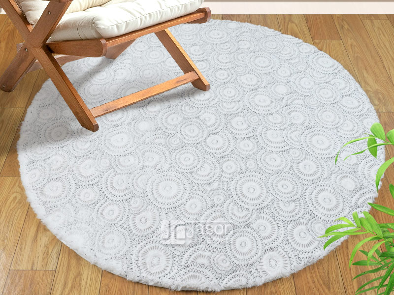 Offset Printed Faux Rabbit Fur Rug