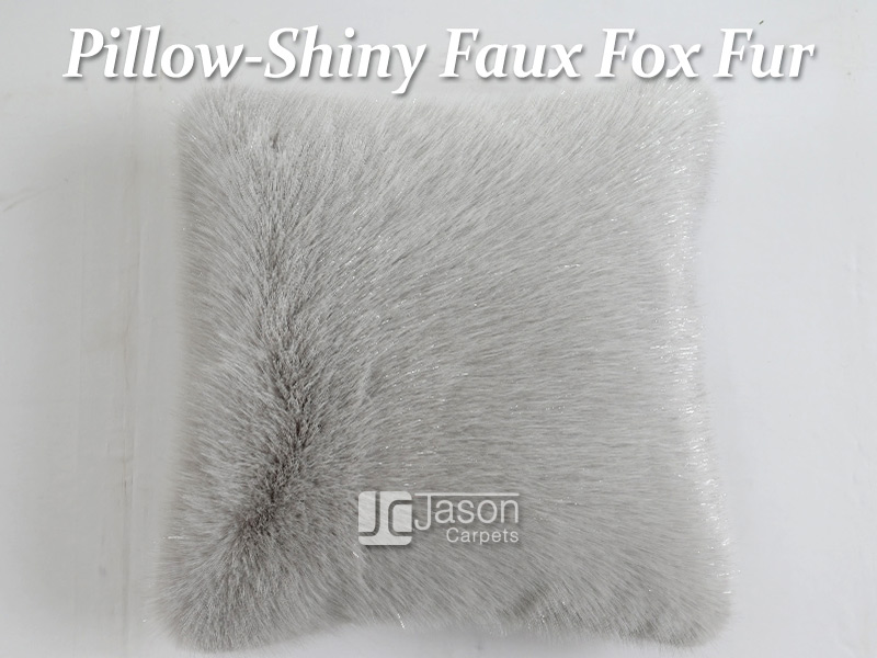 Shiny Faux Fox Fur Pillows 
